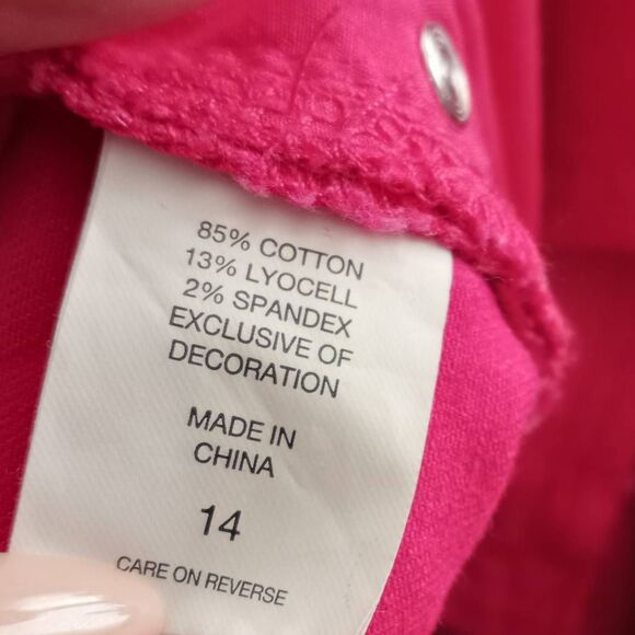 NEW YORK AND COMPANY PINK ANKLE PANTS SZ.14 EUC - Picture 7 of 8